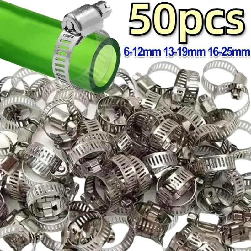 Colliers de serrage à vis en acier inoxydable, attaches de tuyaux d'eau de robinet réglables, collie