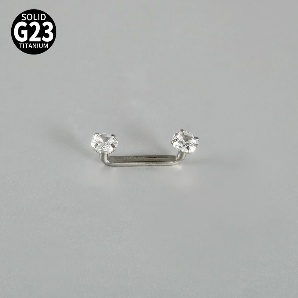 Barres de perçage de Surface microdermique en titane de qualité Implant, 3 à 1 pièces, cristal CZ, p