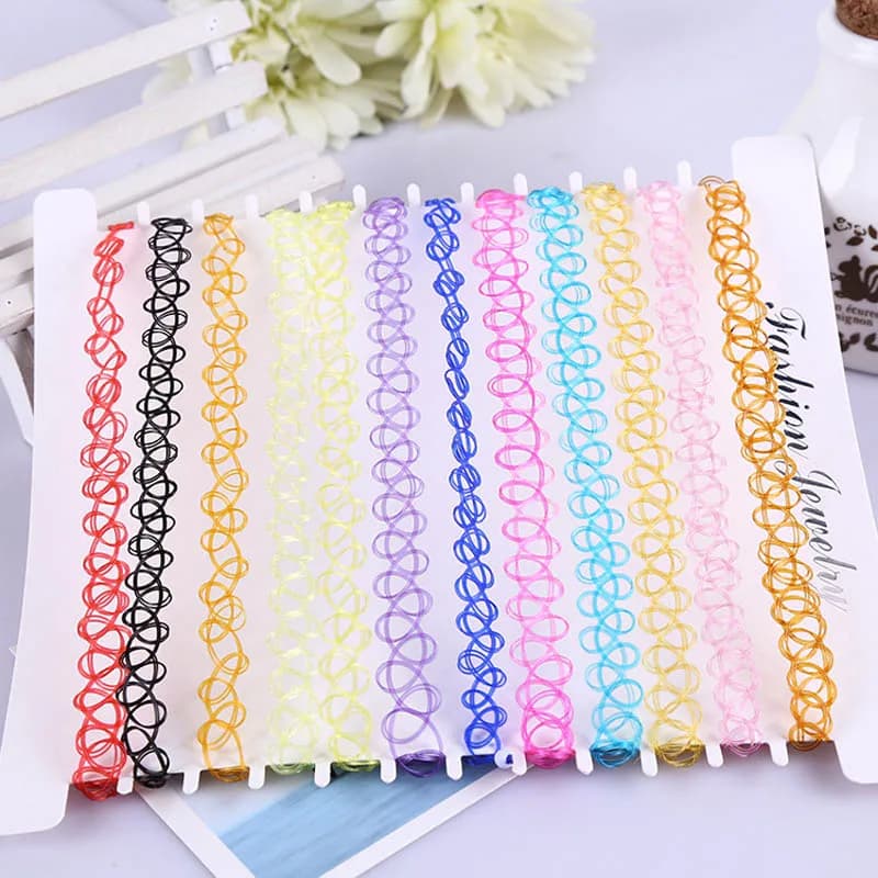 Collier en dentelle coloré pour femmes avec nœud en velours et perles, accessoire de mode pour fille