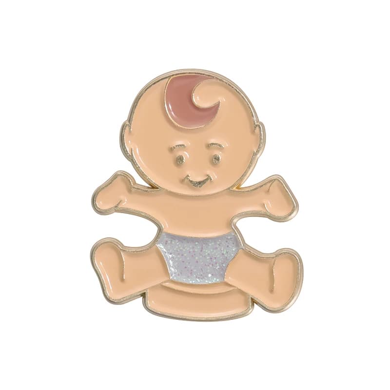 Broches de poche en émail dur pour bébés, mignon, personnalisé, dessin animé drôle, broches en métal