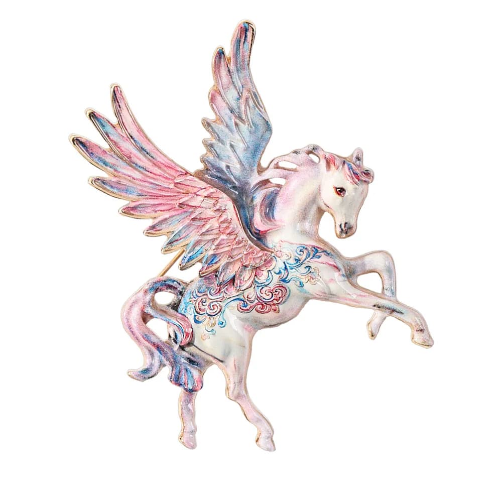 Broche année du cheval volant, fixateurs de collier, broches écologiques en alliage de Zinc, accesso