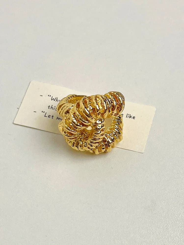Bagues ouvertes épaisses en métal d'agate noire plaquée or Vintage pour femmes et filles, accessoire