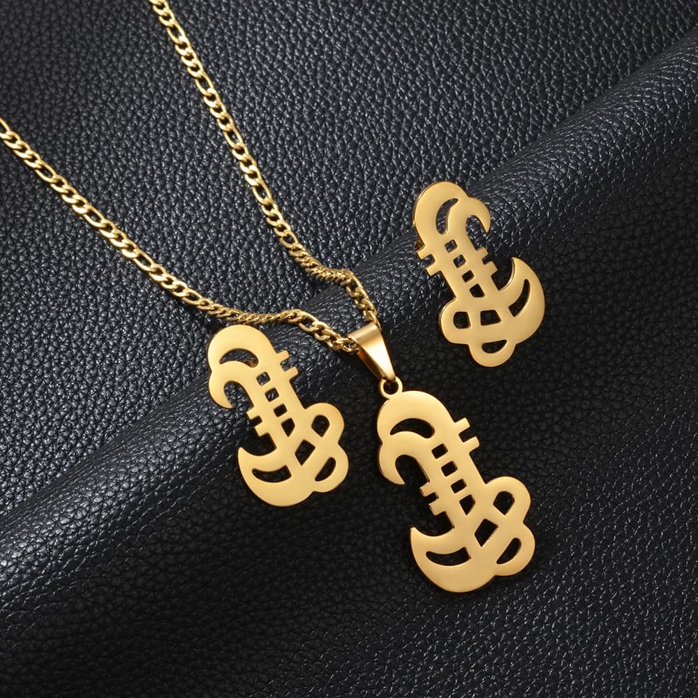 Colliers et boucles d'oreilles exagérés à motifs culturels traditionnels africains pour femme, bijou
