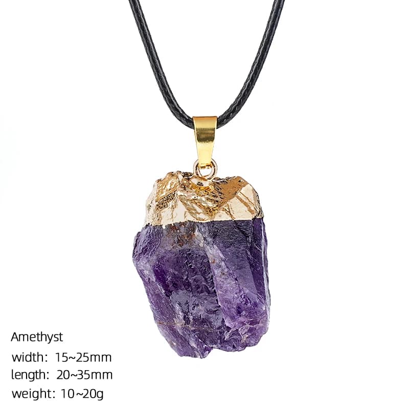 Collier en pierre semi-précieuse naturelle irrégulière plaqué or, 20-35x15-25mm, pendentif pour femm