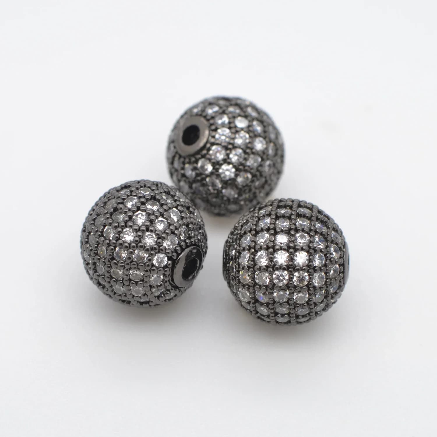 Perles pour la fabrication de bijoux, accessoires de couleur or argent, perles d'espacement en Zirco