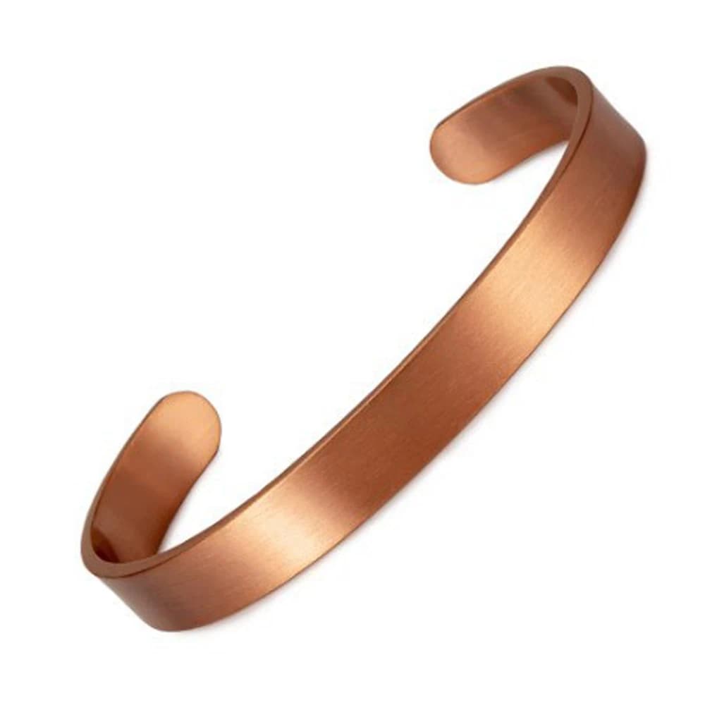 Bracelet en cuivre pour hommes et femmes, 100% cuivre pur, brut, solide et non revêtu, bracelet tibé