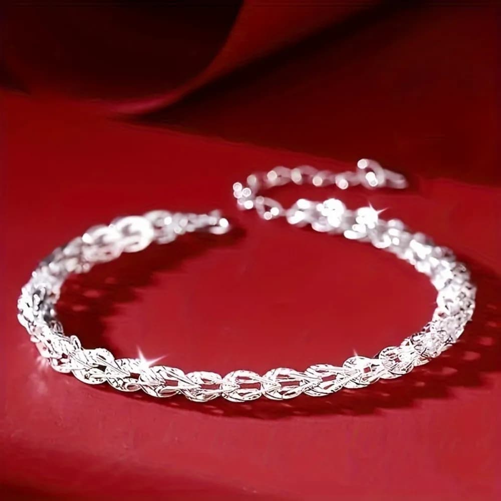 Bracelet en argent plaqué style ethnique queue de phénix pour femme, chaîne de poignet réglable tend