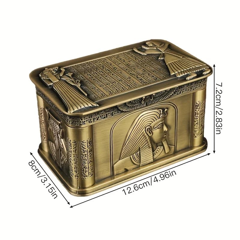 Coffre au trésor de Style rétro, Mini boîte à bijoux créative en métal 1 pièce