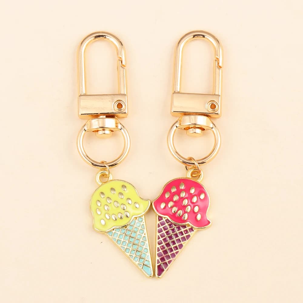 Meilleur ami porte-clés émail amour coeur épissure pendentif porte-clés BFF pour toujours amitié bij
