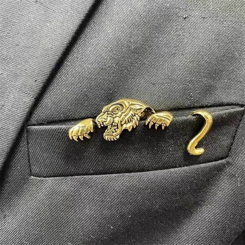 Broches crocodile tigre poulpe animaux pour hommes et femmes, exquises et créatives, Tradition rétro