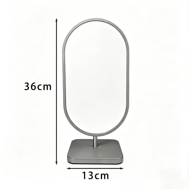 Miroir de table de luxe haute définition en acier inoxydable avec support, idéal pour les bijouterie
