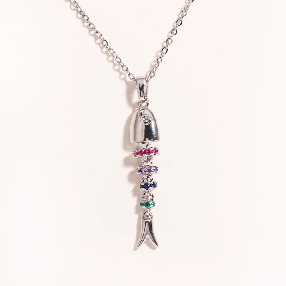 Collier poisson au Lithium pour femmes, léger, de luxe, haut de gamme, en acier inoxydable, Niche de