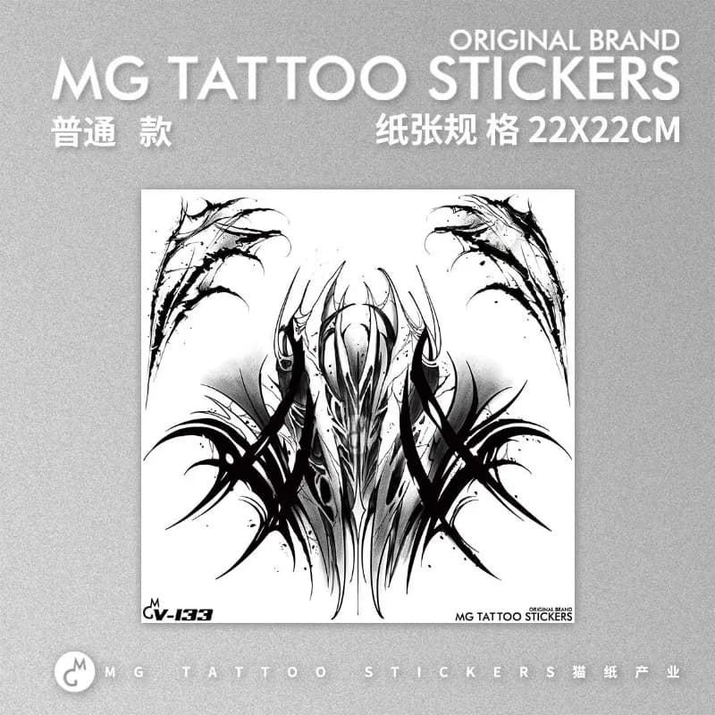 Goth tatouage temporaire durable faux tatouage pour femme homme tatouages Sexy cou Tatoo autocollant