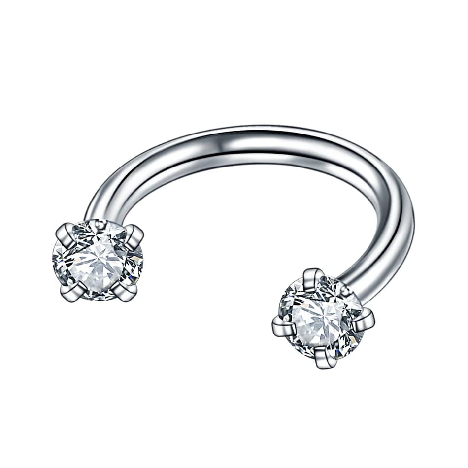 Zcompresses-Piercing en Acier Inoxydable pour Femme, Anneau en Fer à Cheval, Boucles d'Oreilles en A