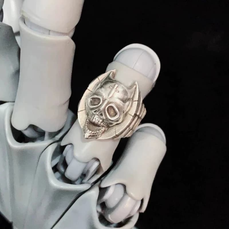 Bague de cosplay Anime JOJO Diamond is Unbreakable Killer Queen, ajustable, motif squelette, bijoux 