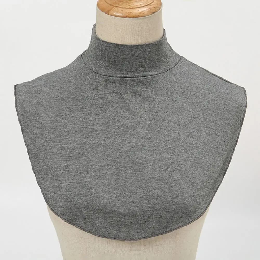 Faux col Modal, écharpe chaude, châle d'hiver, bavoir de couleur unie, accessoires écharpe de Style 