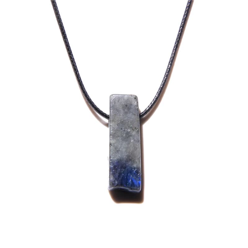 Collier pendentif rectangulaire en obsidienne pour hommes, Vintage, œil de tigre naturel, Labradorit