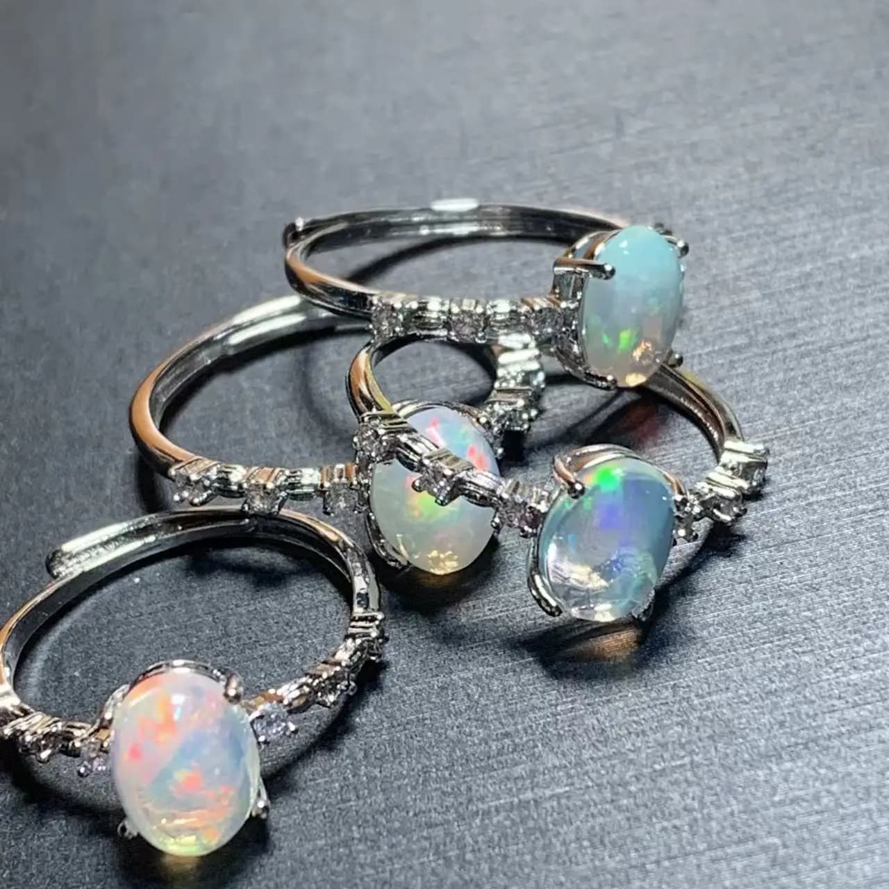 Bague en opale naturelle 68, réglable, pour femme, bijoux, cadeau, vente en gros, haute qualité, vin