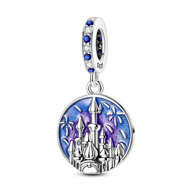 Breloques château de rêve en argent Sterling 925, perle en Zircon CZ coloré, adaptées au Bracelet Or