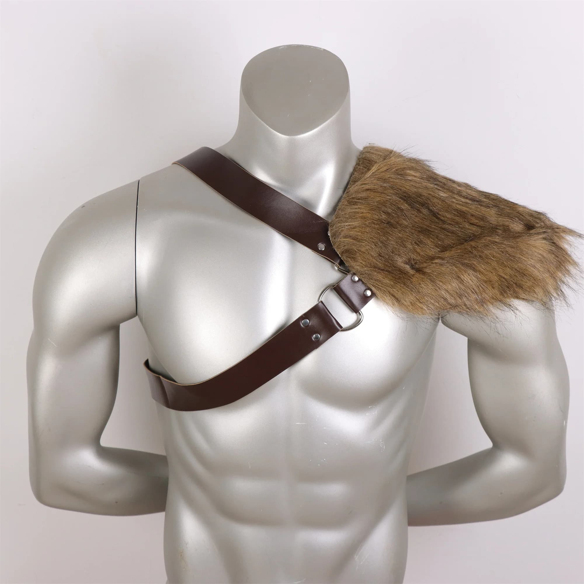 Armure d'épaule de chevalier médiéval en cuir PU, accessoires de cosplay, accessoires de scène