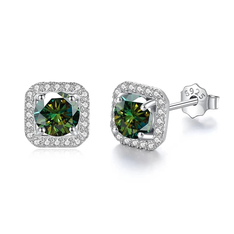 JoyceJelly 8H8A coupe D couleur VVS Moissanite diamant boucles d'oreilles de luxe en argent Sterling