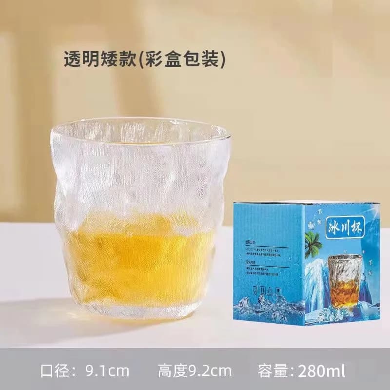 Tasse à Glacier de grande capacité, tasse d'eau en verre domestique, verre à whisky Transparent créa