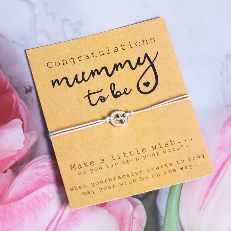 Maman à être souhait Bracelet mignon bébé pied charme attendant maman Bracelet nouvelle maman souven