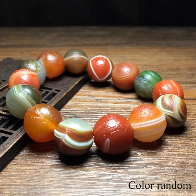 Bracelet en pierre d'agate Alxa naturelle, bijoux unisexe
