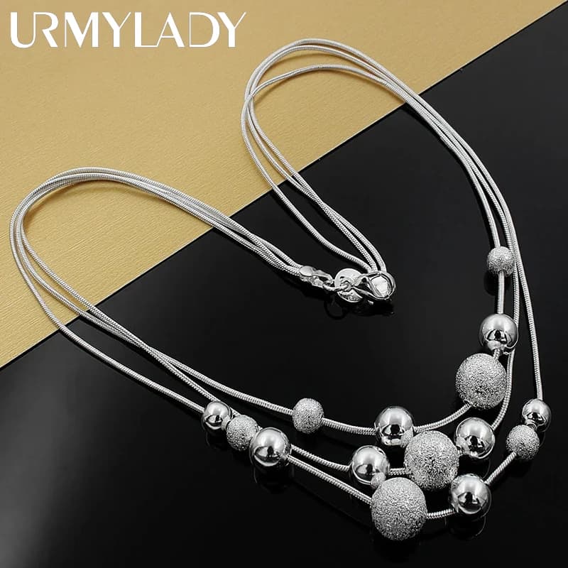 Bijoux fins breloque 925 en argent Sterling perle collier breloque classique de haute qualité mode p
