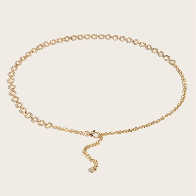 [ZYAS] Ceinture Chaîne de Luxe pour Femme, Bijou de Corps Vintage, Décoration de Robe, Chaînes de Ta