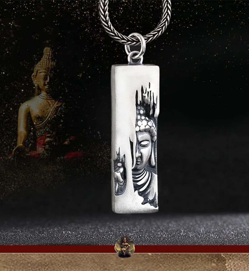 Pendentif Bouddha Tathagata, bijoux pour hommes, amulette de bénédiction, colliers, collier rétro en