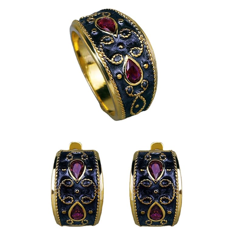 Ensemble de boucles d'oreilles plaquées or pour femmes, bijoux fins, bague de mariage, créateur de l