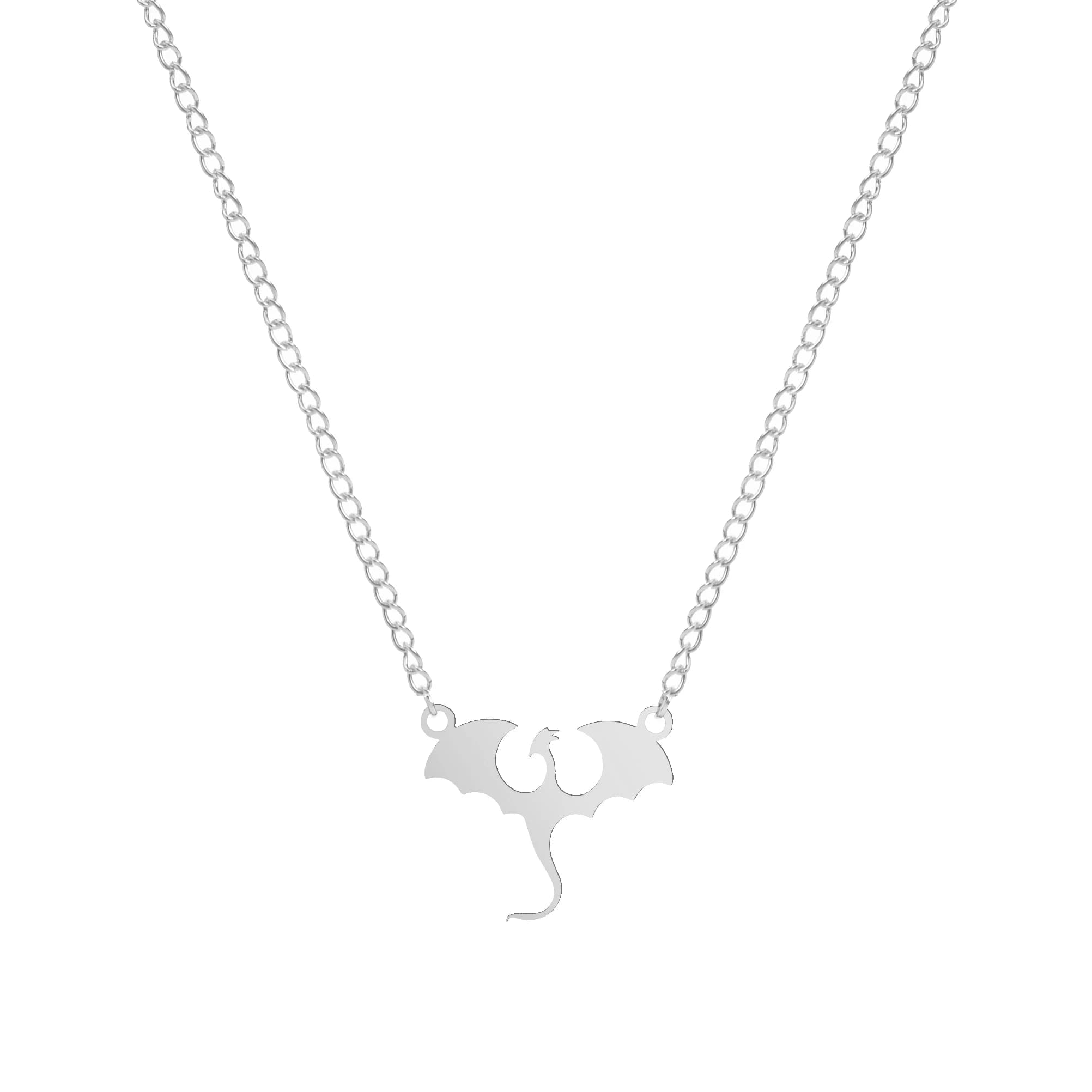 Dragon film famille même clavicule collier Vintage médiéval lisse luxueux en acier inoxydable Dragon