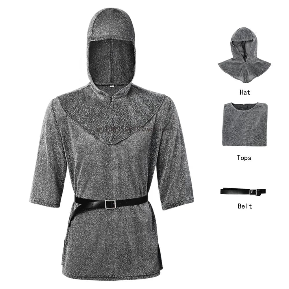 Costume de Cosplay de chevalier templier, chemise de la Renaissance médiévale, tenues d'armure, Cost