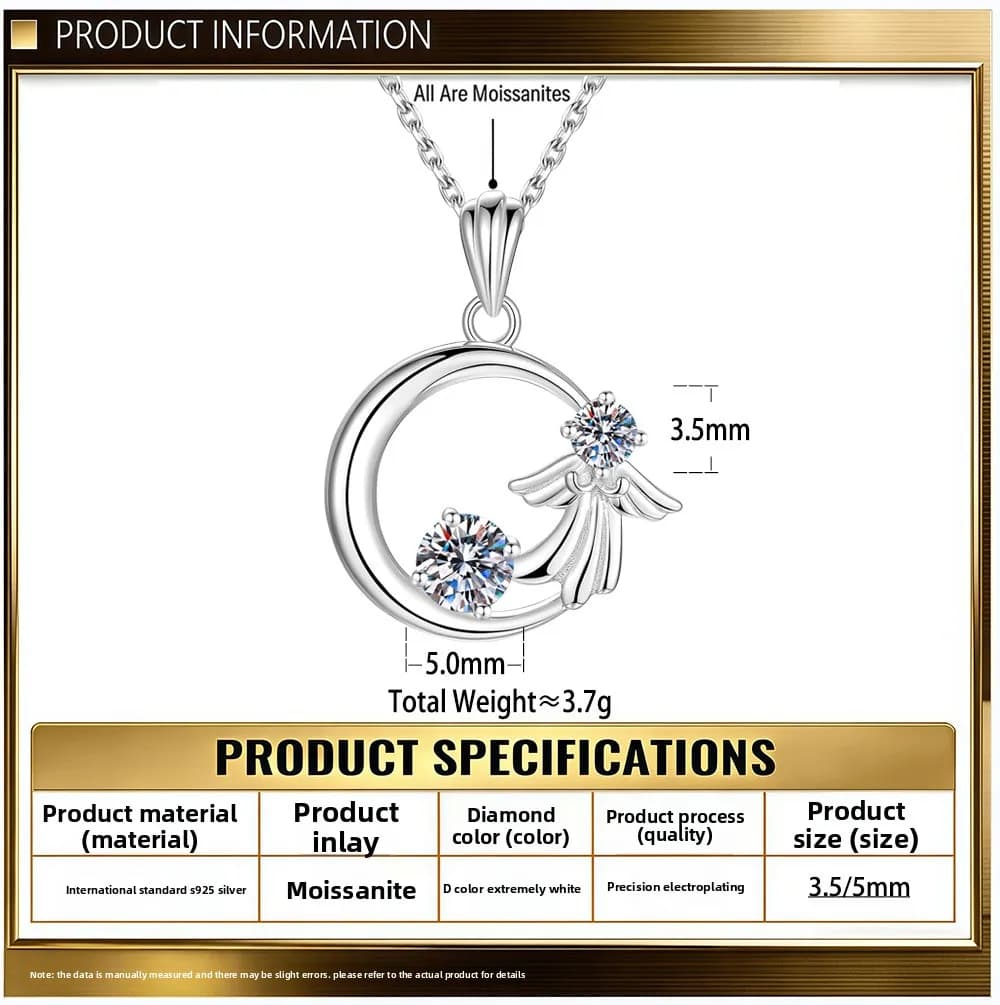 Collier ange gardien en argent sterling S925, pendentif de niche pour femme, chaîne de clavicule, ca