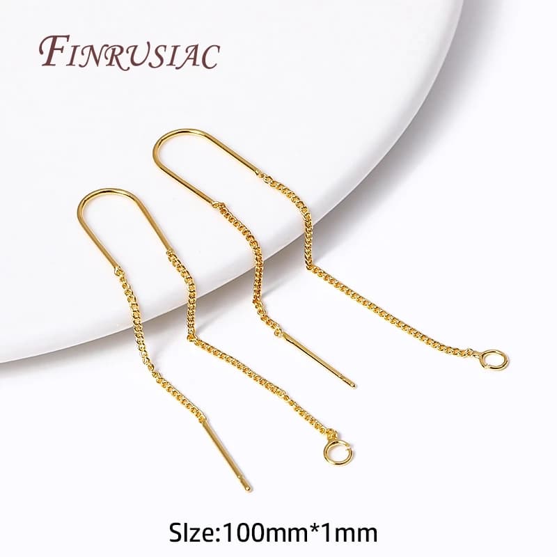 Accessoires de fabrication de boucles d'oreilles plaqués or 18 carats, résultats de boucles d'oreill