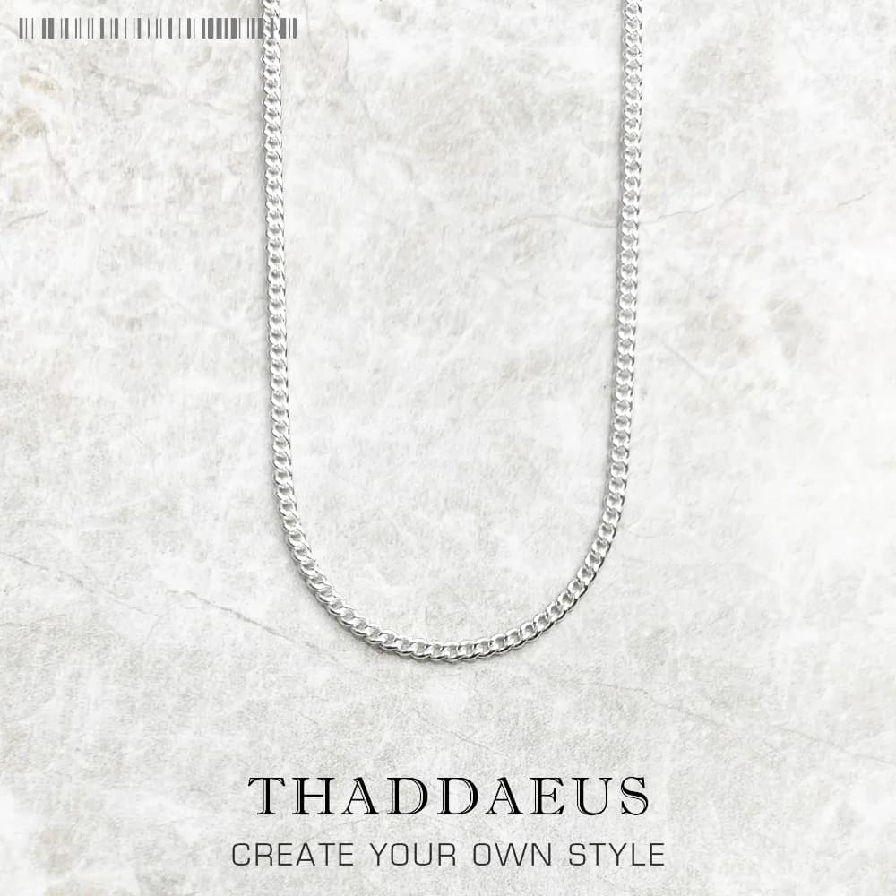Collier chaîne à maillons latéraux de 2mm, flambant neuf, Glam, Bijoux à la mode européens en argent