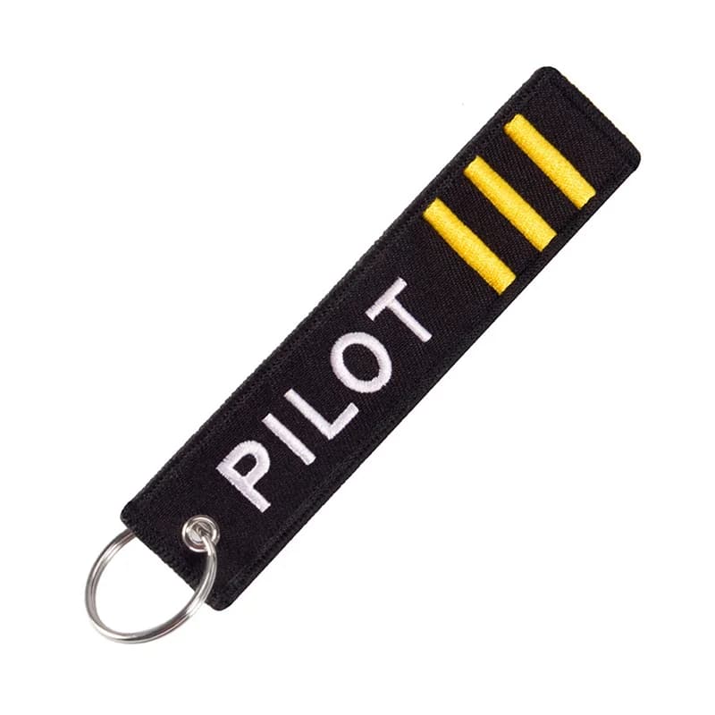 Porte-clés en broderie, amovible avant le vol, bijoux, cadeaux d'aviation, étiquette de bagage, à la