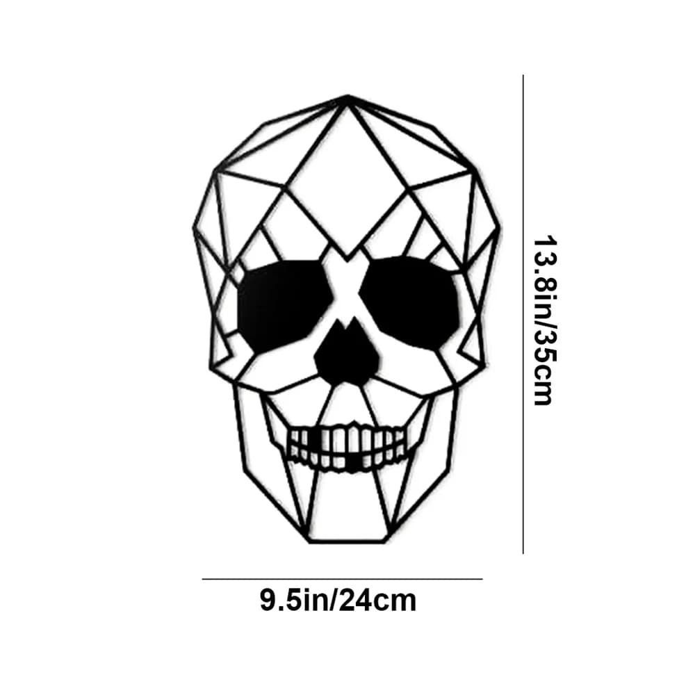 Crâne humain Halloween métal mur Art décor noir mat tenture murale décor pour la maison chambre salo