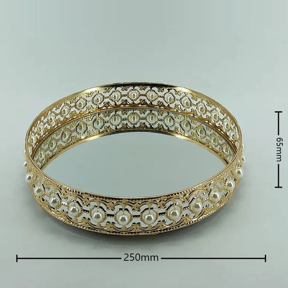 Miroir cosmétique nordique, rangement de bijoux, commode de table, rangement rond T1, accessoires de