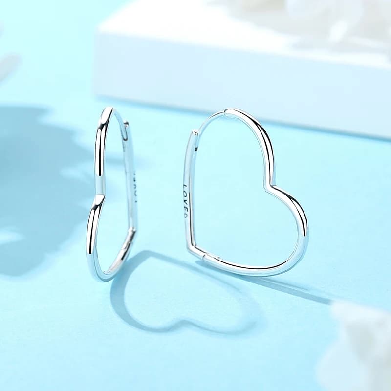 Nouvelles Boucles d'Oreilles Originales en Argent Sterling 925 pour Femmes, Créoles Cœur d'Amour, Plaqué Or Rose, Cadeau de Mariage, Bijoux de Luxe 2026