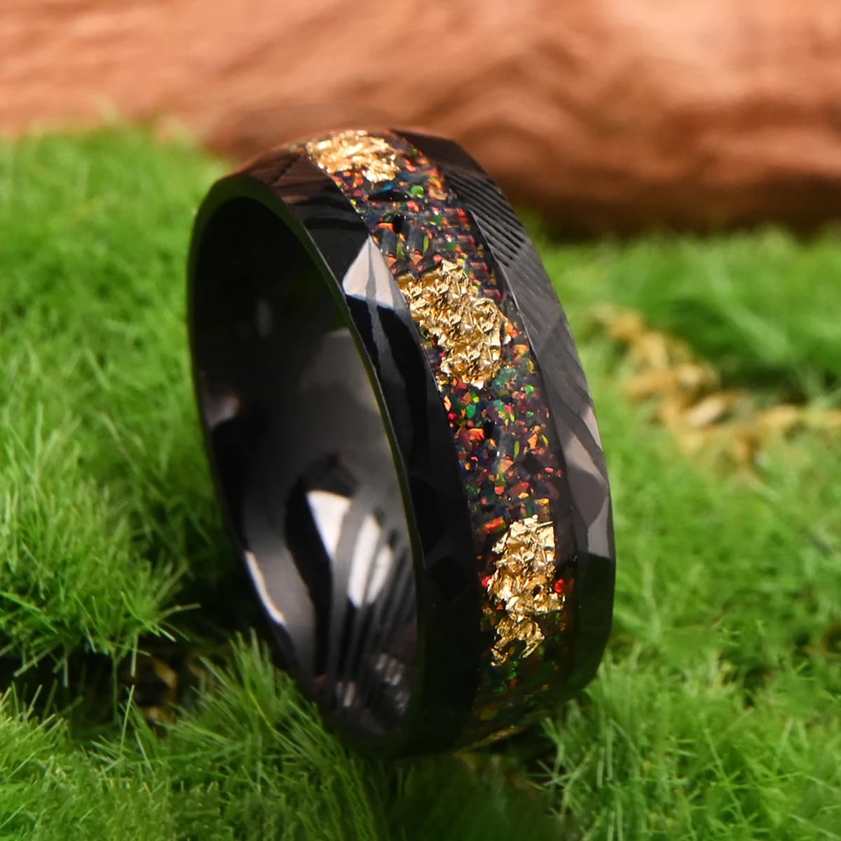 Bagues homme punk bijoux tendance parejas opale goth bague anillos pareja y2k accessoires vintage