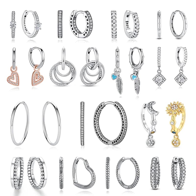 Nouvelles Boucles d'Oreilles Originales en Argent Sterling 925 pour Femmes, Créoles Cœur d'Amour, Plaqué Or Rose, Cadeau de Mariage, Bijoux de Luxe 2026