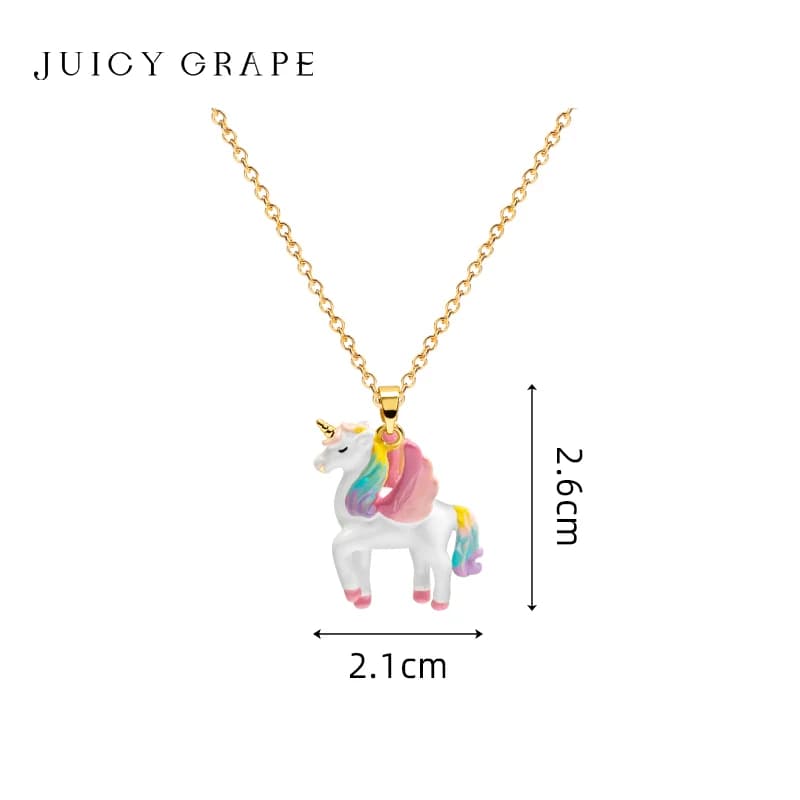 Collier pendentif licorne tendance 2026 JUICY GRAPE pour femmes