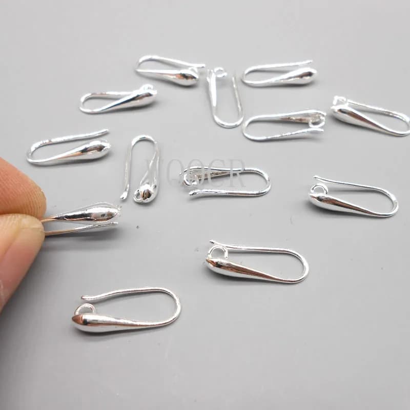 WQQCR 925 argent 10 pièces boucles d'oreilles faites à la main bricolage accessoires bijoux or argent couleur bijoux trouvé en gros nouvelle fabrication de bijoux