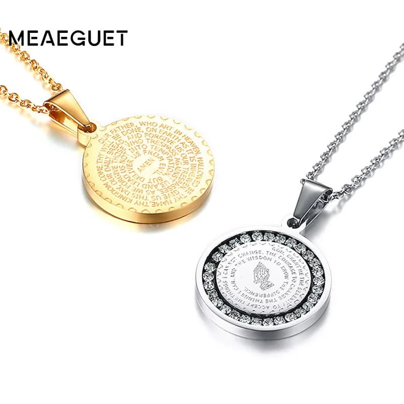 Pendentif médaille pièce à main pour hommes et femmes
