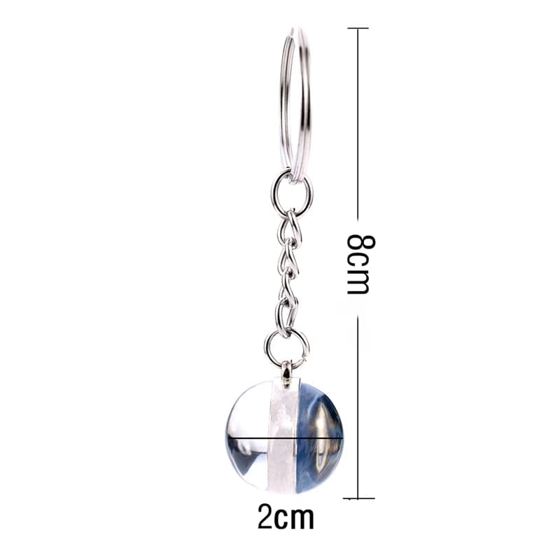 Porte-clés universel planète pour hommes et femmes, porte-clés Galaxy Nebula Space Key, boule de verre JOGlass, porte-clés système solaire, bijoux cadeaux, vente en gros