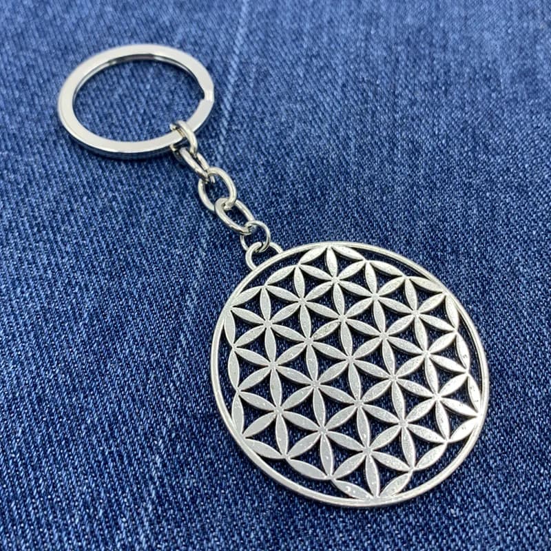 Porte-clés bouddhiste fleur de vie bricolage, pendentif bijoux, cadres de la vie, géométrie sacrée, ornement cadeau, nouveau