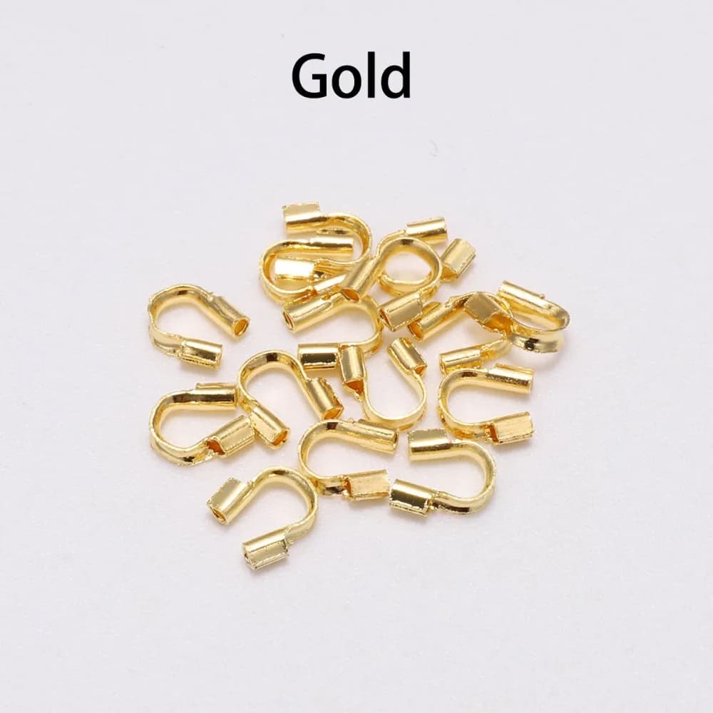 30-100 pièces 4.5x4mm protecteurs de fil garde de fil protecteurs boucles U forme accessoires fermoirs connecteur pour la fabrication de bijoux