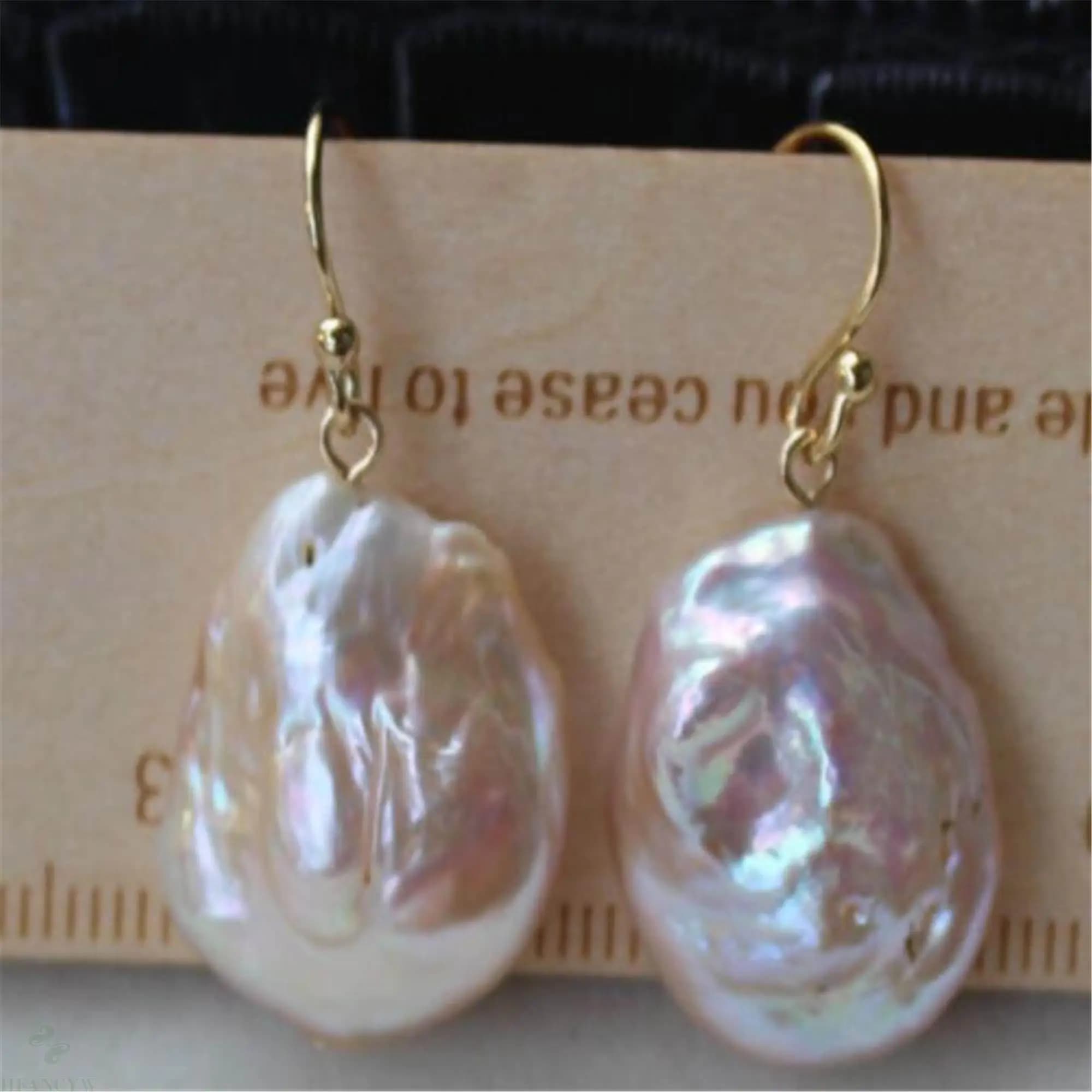 Boucle d'oreille en perles baroques multi-documents naturelles, crochet, accessoires de culture naturels, pendentif AAA, bijoux classiques de luxe, véritable aurore
